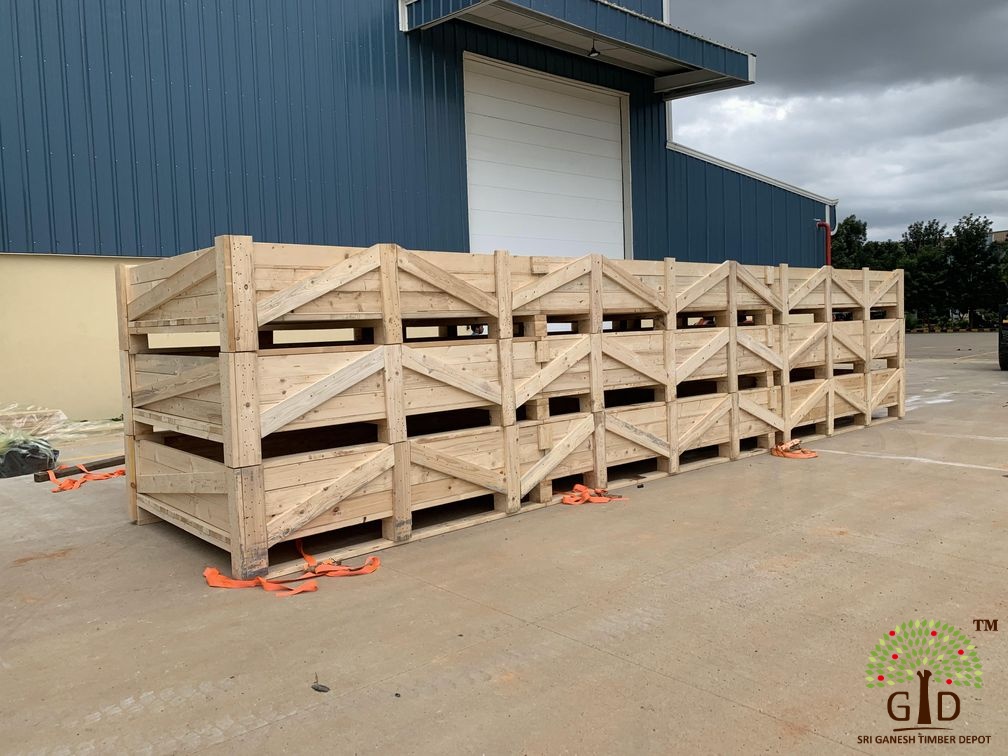 Heavy Machinery Wooden Packaging Box-Pine Wood