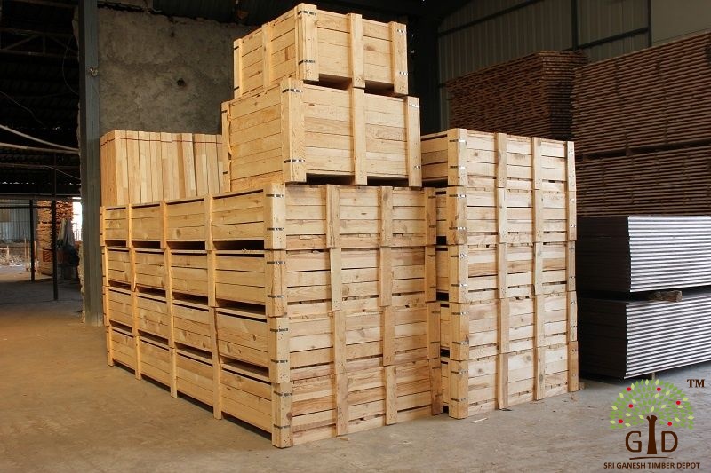 Industrial Heavy Duty Wooden Crate-Pine Wood